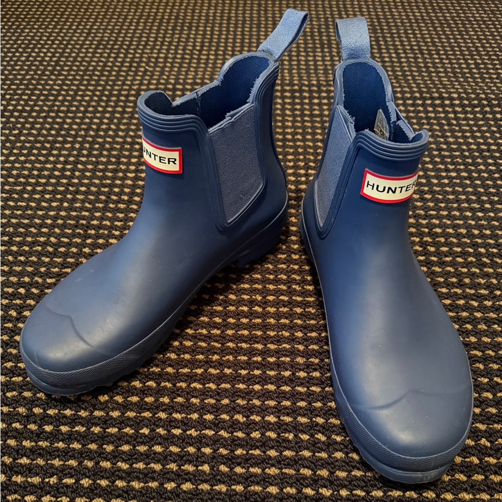 Hunter Dark Blue Rain Boots